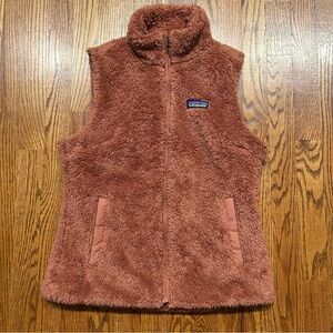 Patagonia Los Gatos Sherpa Fleece Full Zip Vest Womens M Century Pink 25216